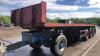 30ft flat tri-axle artic trailer c/w drawbar dolly, hydraulic brakes & lights & tyres on super singles - 5