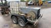 NIXON hot water pressure washer unit with Vanguard petrol engine on 4-wheeled galvanised trailer - 8