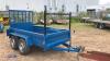 Twin axle 8 x 4 trailer c/w ramp, tail board