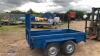 Twin axle 8 x 4 trailer c/w ramp, tail board - 3