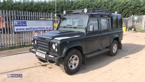 2010 LAND ROVER DEFENDER 110 C-NTY DC LWB 6-speed manual diesel with roof rack and SAFARI snorkel (SX10 DGY)(MoT 24 July 2024)(V5, manuals, service history, spare keys in office) (All hour and odometer readings are unverified and unwarranted)