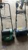 2 x electric scarifiers c/w 1 x collection box