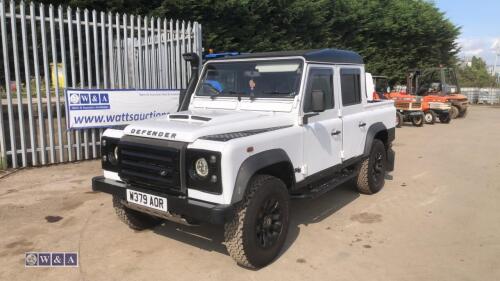 2000 LAND ROVER DEFENDER 110 TD5 4-door, 5-speed manual diesel with BF GOODRICH all terrain tyres (W379 AOR)(MoT 15th October 2023)(V5 in office) (All hour and odometer readings are unverified and unwarranted)