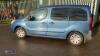 2009 CITROEN BERLINGO M-SP VTR 1.6hdi multispace MPV 5-speed manual diesel car with rear twin sliding doors (SL09 OPV)(MoT 18th September 2024)(V5 & MoT in office)(CATEGORY S INSURANCE LOSS) (All hour and odometer readings are unverified and unwarranted - 8