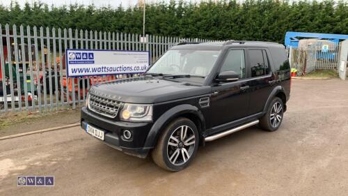 2014 LAND ROVER DISCOVERY XS SDV6 6-speed automatic commercial c/w rear removable seats, tow bar, full leather, rear privacy glass (OV14 DJJ)(MoT 6th July 2024)(V5 in office) (All hour and odometer readings are unverified and unwarranted)