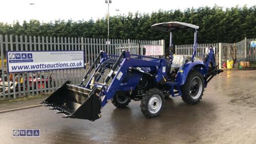 2023 TAIYUE 404 40hp 4wd tractor c/w front loader, 4 in 1 bucket, rear wheel weights, backhoe & 2 x buckets (unused) (s/n TY230818006) (All hour and odometer readings are unverified and unwarranted)