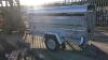 CLH 7'6'' x 4'6'' 750kg livestock trailer c/w lift canopy, dividing gate, rear gates, drop down sides & spare wheel (unused) - 3