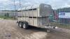 GRAHAM EDWARDS GET126 12' x 6' twin axle livestock deck trailer (s/n 17014617)