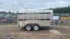 GRAHAM EDWARDS GET126 12' x 6' twin axle livestock deck trailer (s/n 17014617) - 2