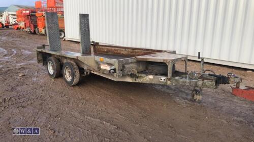 IFOR WILLIAMS GX105 HD 3.5t twin axle plant trailer c/w spare wheel (s/n C0609355)