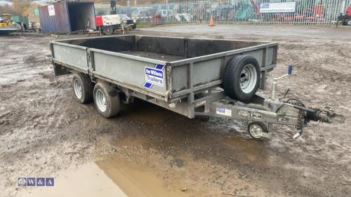 IFOR WILLIAMS LM126 12' x 6' 3.5t twin axle plant trailer (s/n J5154905)