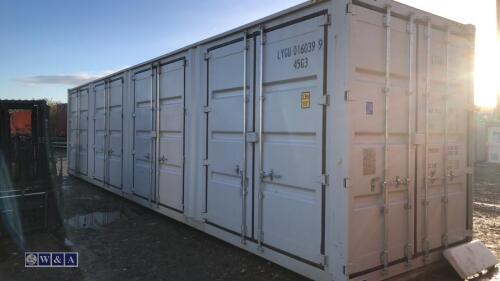 40' shipping container with rear and side doors (unused)