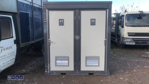 BASTONE double portable toilet block c/w wash basin (unused)