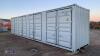 40' shipping container with rear and side doors (unused)