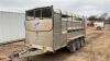 IFOR WILLIAMS 14' x 6' 3.5t tri-axle cattle trailer (s/n 620533)