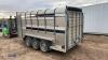 IFOR WILLIAMS 14' x 6' 3.5t tri-axle cattle trailer (s/n 620533) - 3