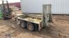 IFOR WILLIAMS GX84 8' x 4' 2.6t twin axle plant trailer (s/n 513335) - 3