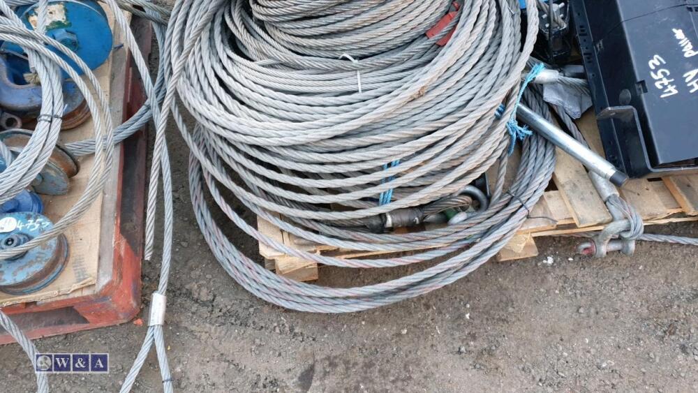 Pallet of winches, wire rope, light & compressor hose | Day 3 Carlton ...