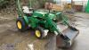 JOHN DEERE 670 4wd tractor c/w front loader & bucket (All hour and odometer readings are unverified and unwarranted)