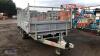 NUGENT 16' x 6' 3.5t twin axle beaver tail plant trailer c/w mesh sides (s/n HG020630) - 2