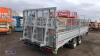 NUGENT 16' x 6' 3.5t twin axle beaver tail plant trailer c/w mesh sides (s/n HG020630) - 7