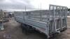 NUGENT 16' x 6' 3.5t twin axle beaver tail plant trailer c/w mesh sides (s/n HG020630) - 9