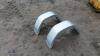 2 x metal trailer mud guards - 2