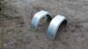 2 x metal trailer mud guards - 3