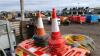 Quantity of road barriers & road cones - 4