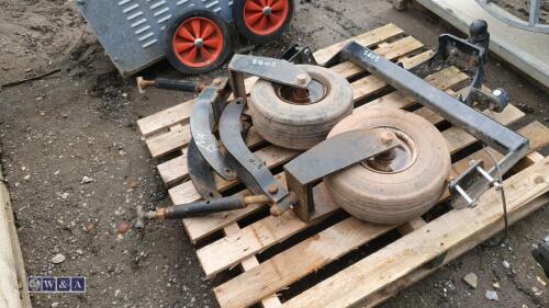 2 x wheels to suit outfront mower