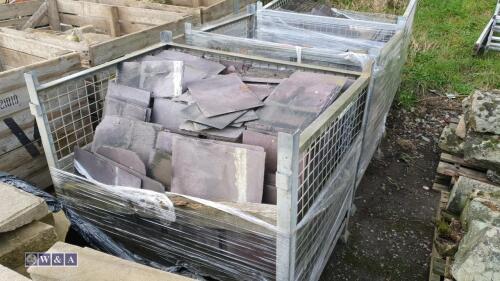 Crate of roof slate