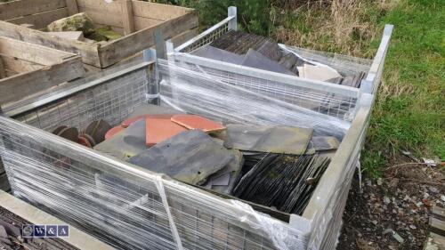 Crate of roof slates & tiles