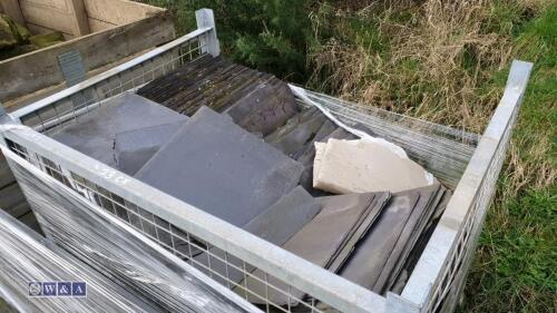 Crate of roof slate