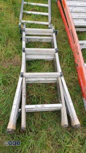 Aluminium folding ladder