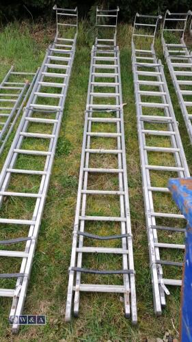 Aluminium double roof ladder