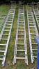 Aluminium double roof ladder