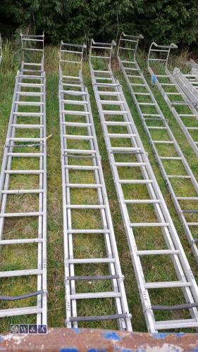 Aluminium double roof ladder