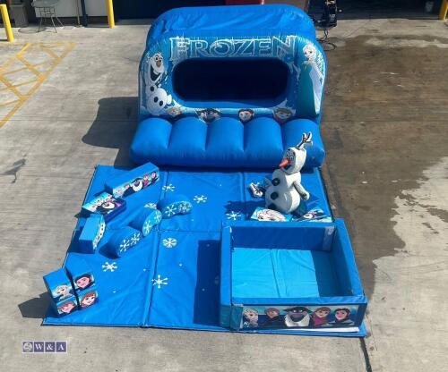 FROZEN theme bouncy castle & soft play c/w blower