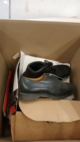 Box of work shoes