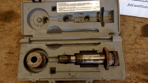 RIDGID pipe groove roll & drive shaft change out c/w case