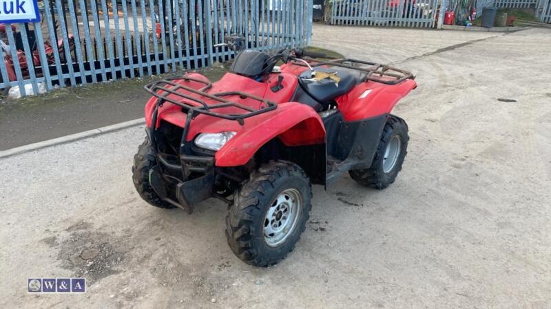 2012 HONDA FOURTRAX 420 4x4 petrol quad bike c/w manual shift