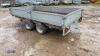 DYNA POWER 3.5t twin axle flat bed trailer c/w side boards 12ft x 6ft (s/n 0800315) - 3