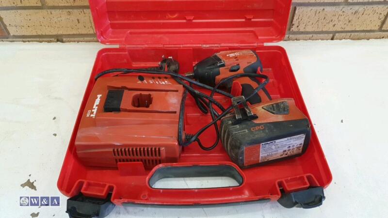 HILTI SIW 22A cordless impact wrench c/w battery, charger & case