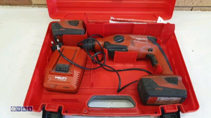 HILTI TE2-A22 SDS cordless drill c/w 2 x batteries, charger & case