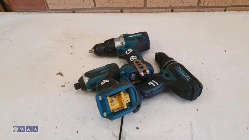 3 x MAKITA 18v drills