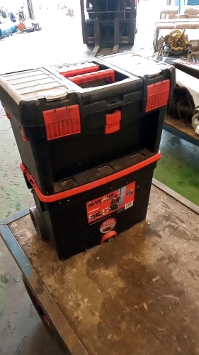 2 x plastic toolboxes c/w contents