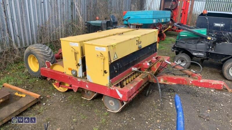 VREDO trailed double bank disc seeder c/w compaction roller & transport kit, 2m working width