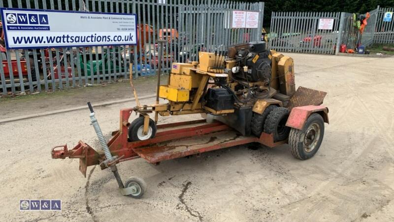 RAYCO RG1625 SUPER JR self propelled stump grinder c/w trailer