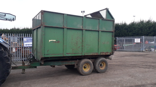 FRASER twin axle tipping trailer c/w silage sides, silage rear door & grain rear door