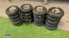 20 x pneumatic wheels & tyres (4.10/3.50-4)